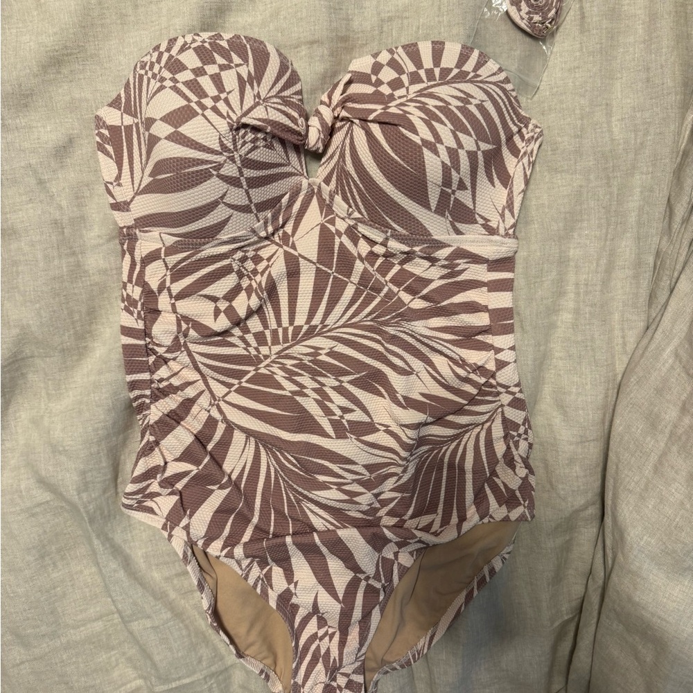 Kona Sol Tropical Print One Piece Swimsuit
